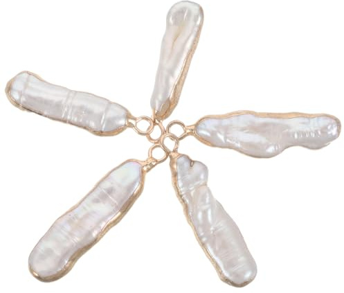 LIFKOME 5pcs Fresh Water Pearls Necklaces Pearls for Bracelet Making Jewelry Charm for Making Jewelry Pendant DIY
