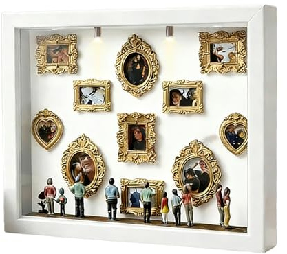 Anpassningsbar Skuggram För Par - Mini Museum Kit Silhuett Gör-Det-Själv Gör-Det-Själv Museum, Miniatyr Minne Dekoration | Mini Museum