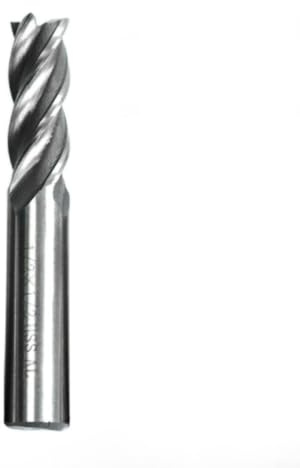HSS-solid hårdmetall-skaftfräs 12,7 mm 4-skäriga spiralspår för CNC-fräsmaskiner metallbearbetning upp till hårdhetsgrad 30 skaftdiameter 1/2 tum skärdjup 40 mm industriverktyg för S
