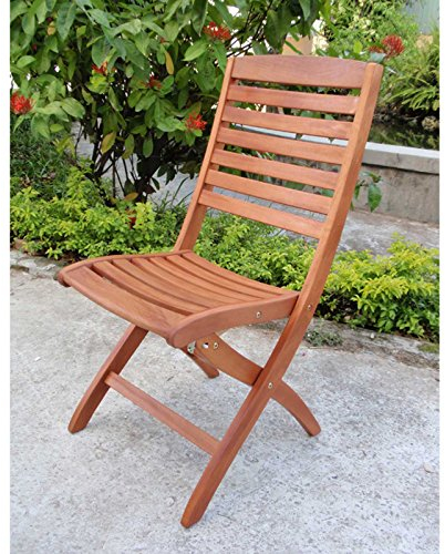 Gartenmoebel Klappstuhl Capo 2er Set, hochwertiges Eukalyptus Holz, klappbar