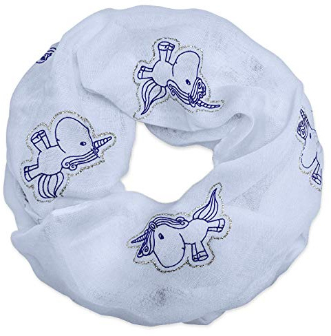 Soul-Cats Kinder-Loopschal Einhorn Baumwolle Viskose Blau Glitzer