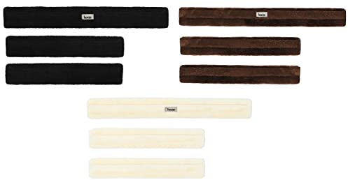 NETPROSHOP Weicher Vorderzeugschutz aus Kunstfell 3-teilig mit Klettverschluss, Groesse:One Size, Farbe:Schwarz