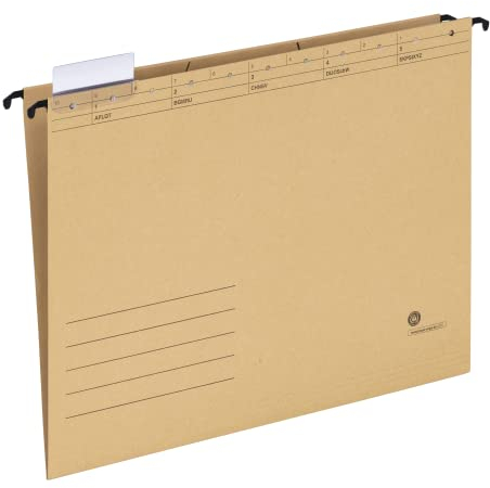 Limit Hängemappen für A4, Hängeregister, seitlich offen, inkl. Vollsichtreitern, 25 Stück