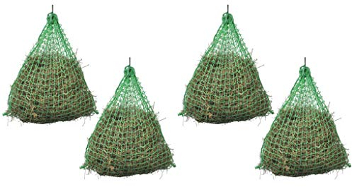 CIADAZ Heunetze 4 STK Heusäcke Für Pferde, Heutasche Pferd, Rund 0,75x0,75 m PP