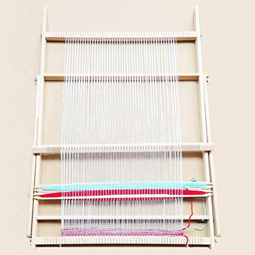 Adjustable DIY Loom Blanket Scarf Weaving Frame - Solid Wood Rigid Heddle Loom - 100cm - Adults Tapestry Weaving Tools