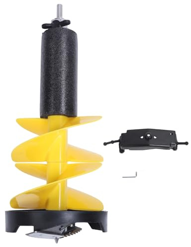 Topyond Eisfischbohrer, effizientes Eisbohren, elektrisches Eisbohrer-Set mit schwimmendem Bohrer, Notfall-Winterbedarf für Outdoor-Angelbegeisterte