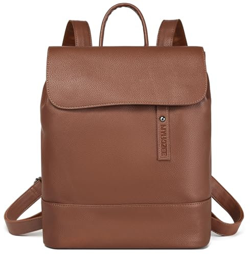 Myhozee Rucksack Damen Elegant, Klein Cityrucksack PU Leder Rucksacktasche Diebstahlsichere Daypack Schultasche Uni Umhängetasche Backpack Rucksack Handtasche Tasche für Damen Herren Beige
