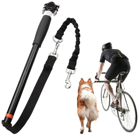 Fahrradleine Für Hunde,Abnehmbar HäNde Frei Fahrrad-Hundeleine,Fahrrad Hundeleine Mit Inbusschlüssel Und Abstandhalter,Teleskop Fahrradleine Hund Für Gassigehen,Elastisches Band-Design,Laufen,Draußen