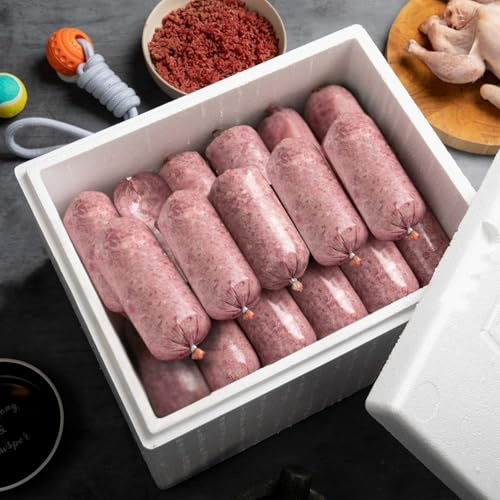 Food For Paws – Frozen Chicken Mince Raw Dog Food – 100% Natural High-Protein, Grain-Free Diet for Dogs – 20KG Box (40 × 500g) – Wet Raw Food for Dogs & Puppies – Perfect Dog Meal