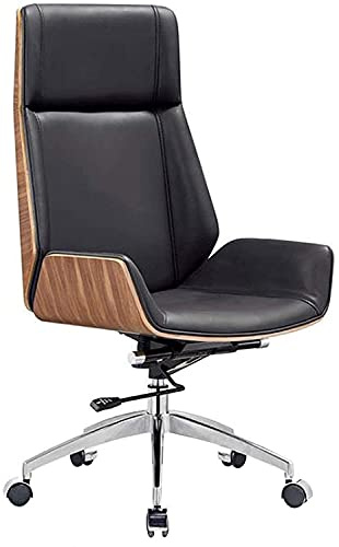 sedia da ufficio sedia da gioco sedie da computer sedie da ufficio, schienale alto in pelle di legno comfort sollevamento sedia sportiva, per la casa sedia girevole ergonomica solida