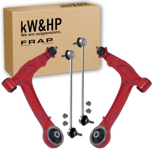 KIT 4 PEZZI BRACCI BRACCETTI OSCILLANTI RINFORZATI E BIELLETTE BARRA STABALIZZATRICE COMPATIBILE CON FIAT PANDA (169) DAL 2003 AL 2012