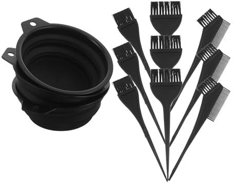 HAPINARY 3 Uppsättningar Hårfärgningsset med Vikbar Plastskål och Precisionborste Professionellt Verktyg för Jämn Färgapplicering och Ljusreflexer för Hemmabruk och Salong Inklusive