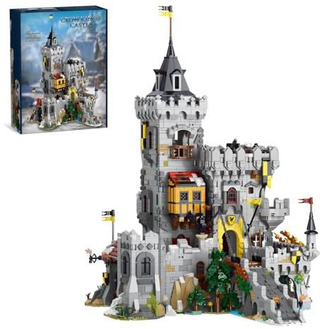 Mocbuiie 3 in 1 Raven King's Castle Klemmbausteine Burg - 4961 Teile Mittelalterliches Architektur Bauset, Wikinger Modular Buildings für Erwachsene Kompatibel mit Barweer BWR009