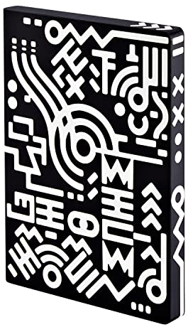 Nuuna Notizbuch A5+ | Graphic L - Metropolis | Dotted Journal | 3,5mm Punktraster | 256 nummerierte Seiten | 120g Premium-Papier | Leder schwarz | nachhaltig produziert in Deutschland