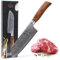 Wakoli EDIB Pro Damast Santokumesser – 17 cm Klinge aus 67 Lagen Damaststahl mit VG10-Kern, ergonomischer Pakkaholzgriff, Santoku für Fleisch, Fisch & Gemüse, Geschenkbox
