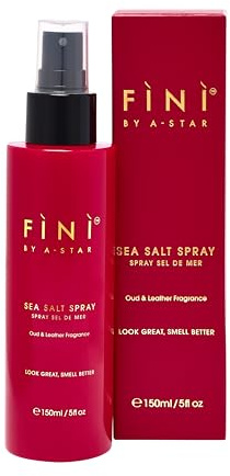 Fini by A-Star Sea Salt Spray for Men | Texturizing & Volumizing Hair Spray with Oud Fragrance | Natural Matte Finish & Anti-Frizz | Beach Waves Look