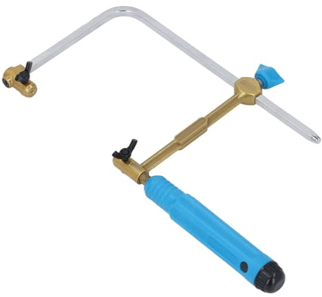 Arc de Scie Réglable de 100 Mm, Poignée Confortable avec Cadre de Scie de Bijoutier pour Couper du Bois Dur