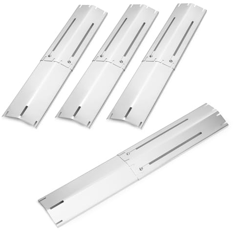 Universal Edelstahl Flammenverteiler für Gasgrill, Einstellbar Brennerabdeckung für die meisten Gasgrill, Landmann, Enders, Taino, Barbecook, Proficook, 29,8 cm bis 53,3 cm Heizplatte Ersatzteile