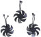 Laikoutd 3pcs 80mm 4 Pin Ventola Scheda Grafica per RTX3060 Efficiente Raffreddamento E Migliora Servizio GPU PLA09215S12H Modello Modello GPU Efficiente Soluzione Raffreddamento GPU
