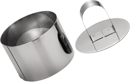 BESTonZON 2 Juegos Molde para Hamburguesas Inoxidable Prensa Multiusos para y Sándwiches Redondos Herramienta de Cocina Fácil de Limpiar y Duradera para y Picnic