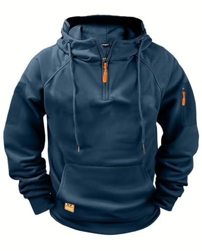 Felpa Uomo con Zip e Cappuccio Felpe con Tasche e Polsini Elastici Tinta Unita Manica Lunga Leggera e Funzionale Maglia Semplice Elegante Classici Pullover Larghi Casual Hoodie per Autunno e Inverno