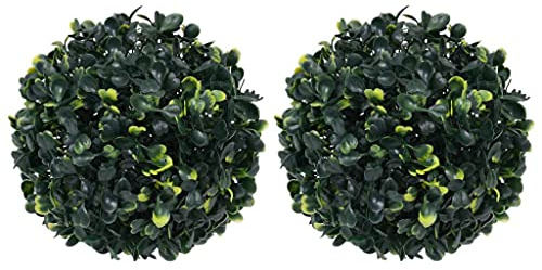 Genérico Bolas de boj Artificial 2 Unidades 22 cm,Casa y jardín,Decoración,Flora Artificial,315468