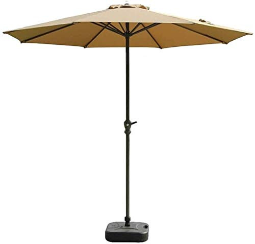 Outdoor Garden Parasols 9' Parasols Outdoor Patio Table Umbrella Khaki - Garden Umbrella With Crank And 8 Sturdy Ribs, For Deck, Backyard And Pool Side good