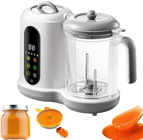 Máquina de alimentos para bebés, máquina de puré 4 en 1 con vapor y mezcla con función de autolimpieza, preparación de comidas saludables sin BPA para bebés y niños pequeños