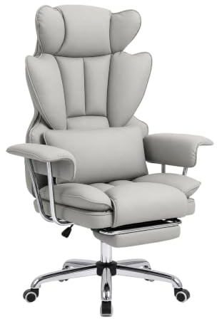 Eeasky Executive Office Chair with Footrest for Home Office, Ergonomic High Back Office Chair with Thick Double Cushion