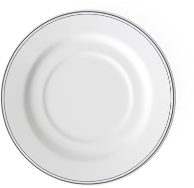 Villeroy & Boch Design Naif Piattino per Tazza da Brodo, 19 cm, Porcellana Premium, Bianco/Nero