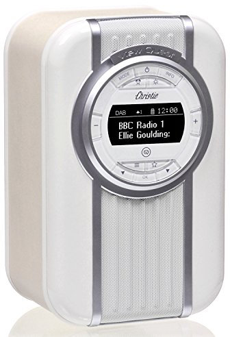 VQ VQ-CHRISTIE-CR Christie DAB & DAB+ Digital Radio with FM, Bluetooth/NFC, Alarm Clock, Rotating Display & Enamel Fascia – Cream
