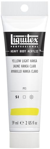 Liquitex 1045411 Professional Heavy Body Acrylfarbe in Künstlerqualität mit ausgezeichneter Lichtechtheit in buttriger Konsistenz, 59ml Tube - Hansagelb hell