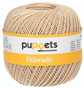 Puppets 4574010-07502 Häkelgarne, 100% Baumwolle, 7502, Stärke 10, 50g, 265 Meter