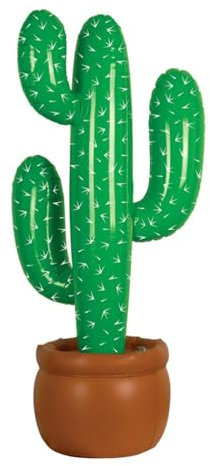 SHATCHI Grande cactus gonfiabile Wild West Cowboy messicano hawaiano decorazione per feste in spiaggia 86 cm dimensioni reali, verde, 1 pezzo