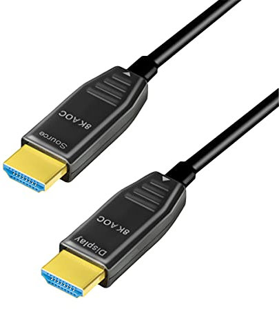 LogiLink CHF0112 - HDMI Connection Cable AOC (Active Optical Cable), 8K/60 Hz, Black, 15 m