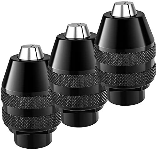 4486 borrchuck, 1/32 till 1/8 chuck ersättning snabbchuck 3 stycken nyckellös borrchuck snabbväxlingsadapter kompatibel med Dremel 4486 Model 395 4000 8220 300 398 8200 8100 Multipro