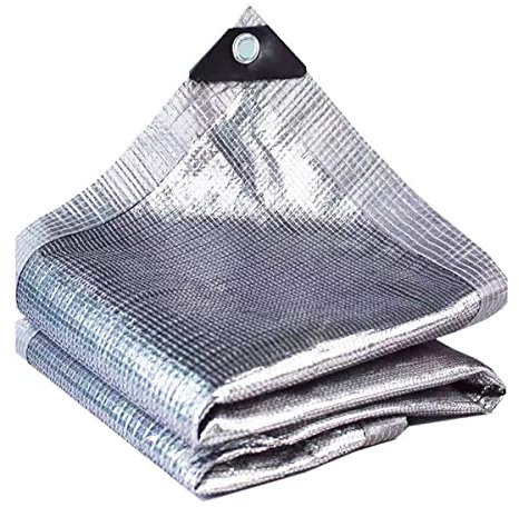 QSWL 99% Schattennetz, Sonnenschutznetz, Gewächshaus Wärmedämmnetz, 3x4 m Alu Sonnensegel Sonnenschutz Netz Hitzeschutz für Auto Hund Camping (Size : 4x6m)