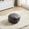 Louis Donné Unstuffed Ottoman Pouf Cover, Supersoft Handmade Faux Moroccan Decor, Small Bean Bag for Storage Solution, Foot Stool for Foot Rest, Footstools for Balcony Office Indoor 21dia Grey
