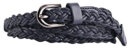 Stoffgürtel Stretchgürtel Elastik Flechtgürtel Klassischer Vintage-Wachsseil-Kleidung geflochtener Gürtel Damen Dornschließe Mode Kleid Hosen handgeflochtener Damen Flechtgürtel Schmaler Hüftgürtel
