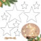 BOFUNX 8 Stück Metall Stern Schwarz, Metallsterne 30/25/20/10 cm Weihnachtsdeko in Sternform Metall Dekohänger Sterne für Decken Wand Fenster Weihnachtsbaum