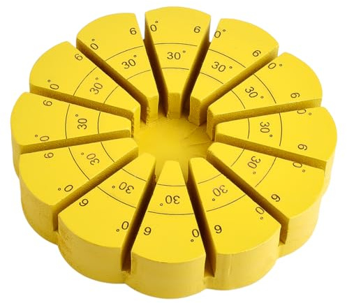 BENECREAT 30° Gabarit Réglable pour Vitrail en Bois de Pin Outil de Soudage pour Verre Jaune 3D pour Projets de Vitraux et Créations Artistiques Fente: 4.5~5mm