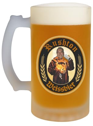 SelfHold Personalised Stein Beer Glass - Designs i.e Birra Moretti, Iconic Monk, Erdinger, Krombacher Pils, Guinness Original, Madrí Excepcional, Xmas (Iconic Monk Design)