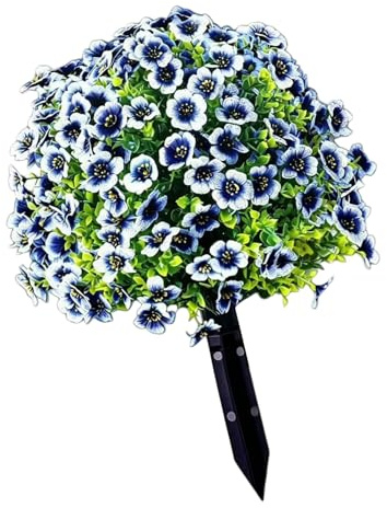 Veilchen 2D-Kugel Gartenstecker für den Außenbereich, wetterbeständig, Dekoration für Landschaftsbau, verschönert Außenbereiche, Blumenform, Rasenspikes