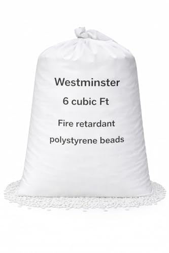 Bean Bag Filling Refill Booster Polystyrene Extra Beads Top Up Bag Beans Balls Various Sizes (6 Cubic Feet)