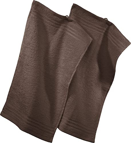 REDBEST Gästetuch New York 2er- Pack Taupe Größe 30x50 cm - leichte, weiche Qualität, saugstark, sehr strapazierfähig, 100% Baumwolle