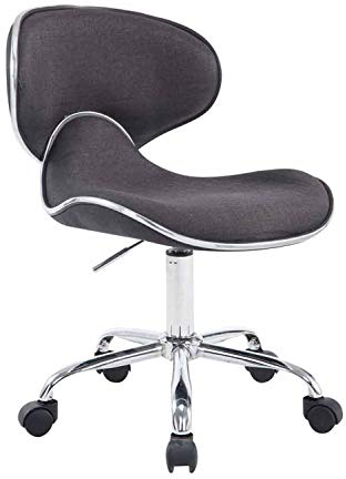 CLP Arbeitshocker LAS Vegas V2 mit hochwertiger Polsterung und Stoffbezug I Höhenverstellbarer Rollhocker mit robustem Metallgestell, Farbe:dunkelgrau