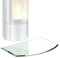 BIJON Glasplatte Segmentbogen für Kaminofen mit Dichtlippe, Glasbodenplatte - Funkenschutzplatte Glas mit Facettenschliff, Kamin Hitzeschutz, ESG Sicherheitsglas 65 x 110 cm x 6mm