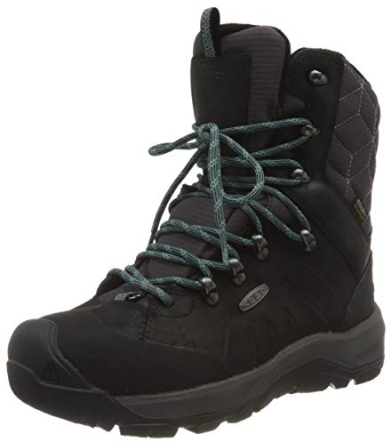 KEEN Damen Revel 4 High Polar Schneestiefel, Black/North Atlantic, 43 EU