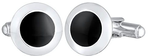 Kuzzoi Manschettenknöpfe für Herren, Cufflinks Modern rund, aus feinstem 925er Sterling Silber, Moderner Schmuck für das Hemd, Stilvolles Männer Geschenk für Hochzeit und Geburtstag