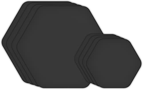 GEAR AID Tenacious Tape Repair Patches for Jackets, Tents, Outdoor Gear and Technical Fabrics, 3” Rounds, 2.5” and 1.5” Hex Shapes, Color and Size Options, Black